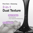 Coxir TXA MUCIN PORE MASK CLEANSER L Tranexamic Acid, Charcoal, Black Rice, Black Gelato Texture L Wash Off Mask, Moisturizing, Pore Purifying, Blackh
