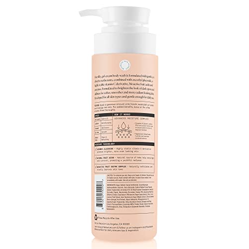 Naturium the Brightener Vitamin C Brightening Body Wash - 16.9 Fl Oz: Liquid, Whole Body, Pump Bottle, for Oily & Sensitive Skin