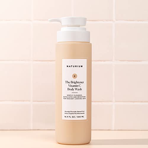 Naturium the Brightener Vitamin C Brightening Body Wash - 16.9 Fl Oz: Liquid, Whole Body, Pump Bottle, for Oily & Sensitive Skin