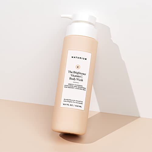 Naturium the Brightener Vitamin C Brightening Body Wash - 16.9 Fl Oz: Liquid, Whole Body, Pump Bottle, for Oily & Sensitive Skin