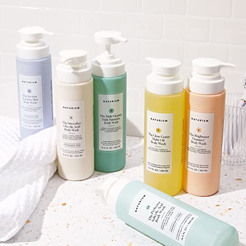 Naturium the Brightener Vitamin C Brightening Body Wash - 16.9 Fl Oz: Liquid, Whole Body, Pump Bottle, for Oily & Sensitive Skin