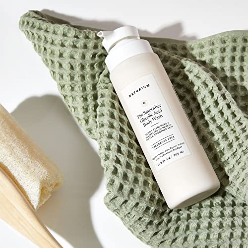 Naturium the Smoother Glycolic Acid Exfoliating Body Wash  Soft Smoothing Cleanser  16.9 Fl Oz