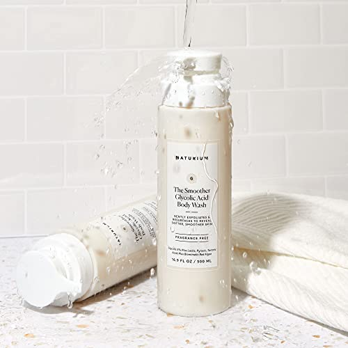 Naturium the Smoother Glycolic Acid Exfoliating Body Wash  Soft Smoothing Cleanser  16.9 Fl Oz