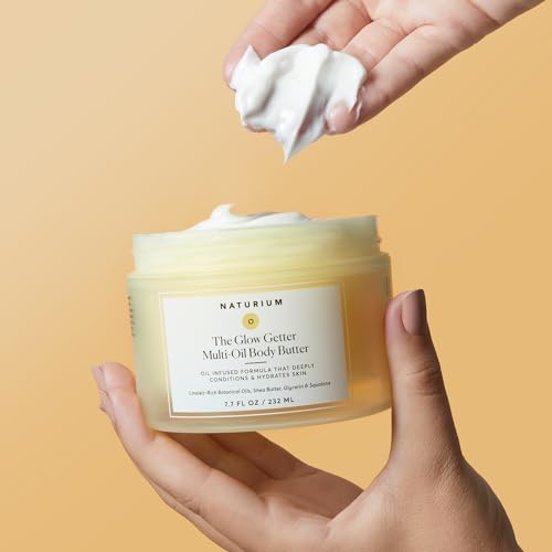 Naturium the Glow Getter Multi-Oil Body Butter - 7.7 Fl Oz: Deep Hydration, Whole Body, for Normal to Dry Skin