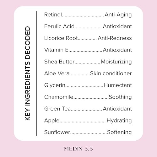 Medix 5.5 Fragrance Free Retinol Body Cream. Anti-Aging Cream for Wrinkle Reduction and Crepey Skin. 15 Fl Oz