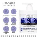 Advanced Clinicals 10% Glycolic Acid + Lactic Acid Lotion Exfoliant Moisturizing Cream with Hyaluronic Acid Moisturizer | AHA Exfoliating Body Cream I