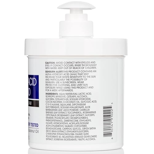 Advanced Clinicals 10% Glycolic Acid + Lactic Acid Lotion Exfoliant Moisturizing Cream with Hyaluronic Acid Moisturizer | AHA Exfoliating Body Cream I