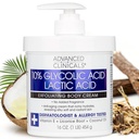 Advanced Clinicals 10% Glycolic Acid + Lactic Acid Lotion Exfoliant Moisturizing Cream 