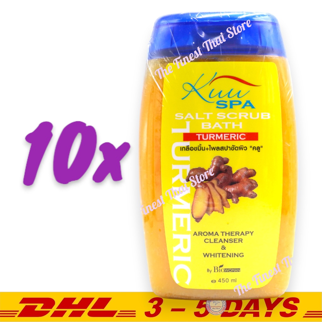 Kuu Spa Salt Scrub Bath Tumeric , 450g 