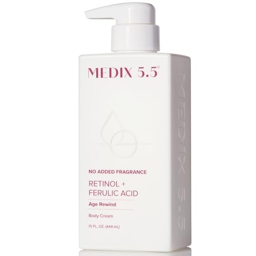 [MEDIX5.5] Medix 5.5 Fragrance Free Retinol Body Cream. Anti-Aging Cream for Wrinkle Reduction and Crepey Skin. 15 Fl Oz