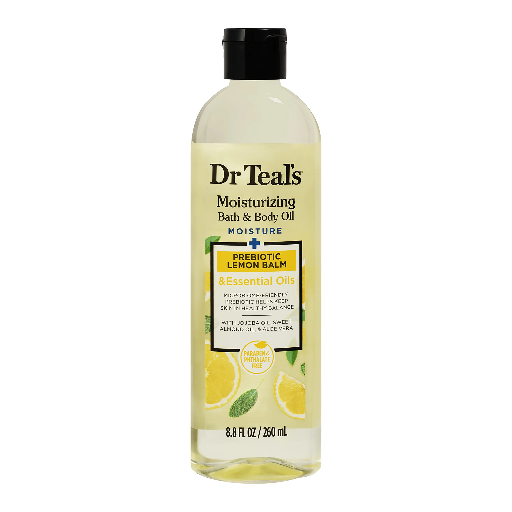 [Dr Teal’s] Dr Teal’s Moisturizing Bath & Body Oil  Prebiotic Lemon Balm  8.8 Fl Oz